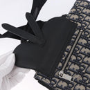 Christian Dior Trotter Canvas Saddle Oblique Jacquard Bag Navy Auth ka5789M-19