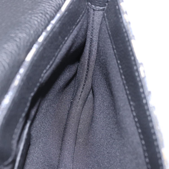 Christian Dior Trotter Canvas Saddle Oblique Jacquard Bag Navy Auth ka5789M