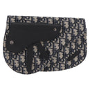 Christian Dior Trotter Canvas Saddle Oblique Jacquard Bag Navy Auth ka5789M-13