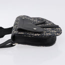 Christian Dior Trotter Canvas Saddle Oblique Jacquard Bag Navy Auth ka5789M-4