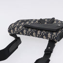 Christian Dior Trotter Canvas Saddle Oblique Jacquard Bag Navy Auth ka5789M-6