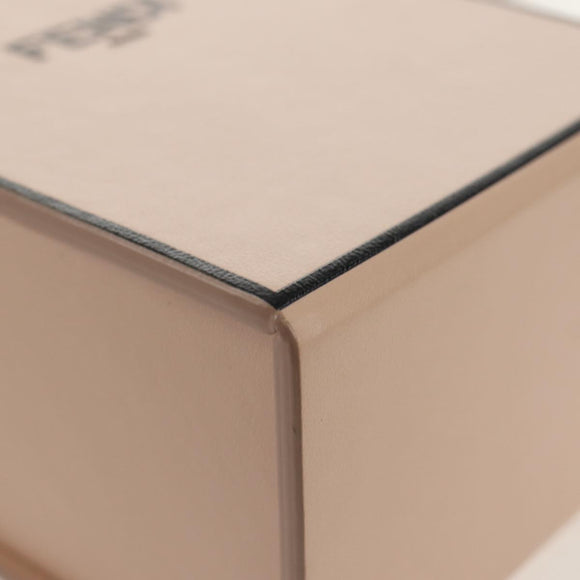 FENDI Shoulder Bag Leather Beige Gold Auth ka578M