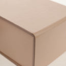 FENDI Shoulder Bag Leather Beige Gold Auth ka578M-17