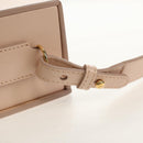 FENDI Shoulder Bag Leather Beige Gold Auth ka578M-8