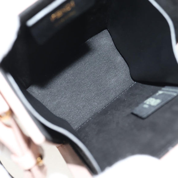 FENDI Shoulder Bag Leather Beige Gold Auth ka578M