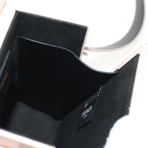 FENDI Shoulder Bag Leather Beige Gold Auth ka578M