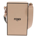 FENDI Shoulder Bag Leather Beige Gold Auth ka578M-13