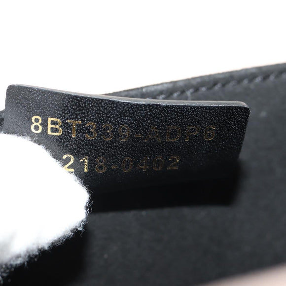 FENDI Shoulder Bag Leather Beige Gold Auth ka578M