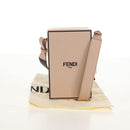 FENDI Shoulder Bag Leather Beige Gold Auth ka578M-12