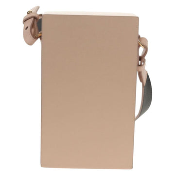 FENDI Shoulder Bag Leather Beige Gold Auth ka578M - 0