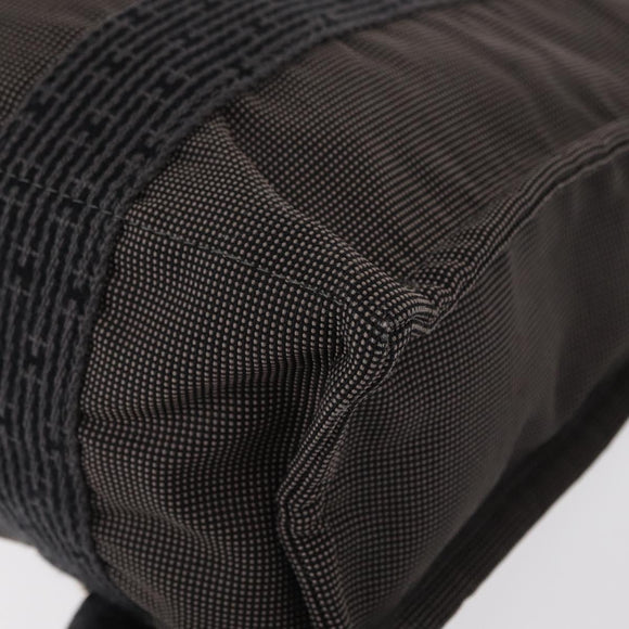 HERMES Her Line A Dos MM Backpack Canvas Gray Silver Auth ka579