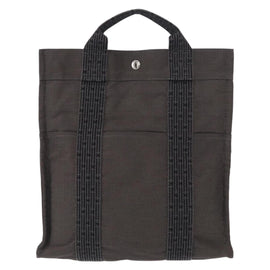 HERMES Her Line A Dos MM Backpack Canvas Gray Silver Auth ka579 - 0