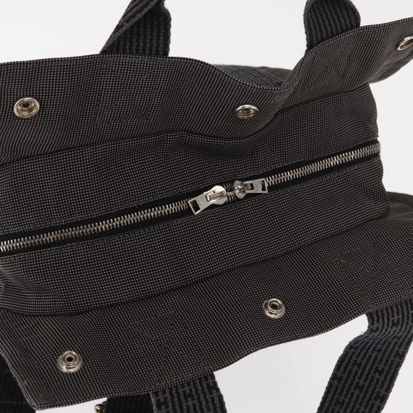 HERMES Her Line A Dos MM Backpack Canvas Gray Silver Auth ka579