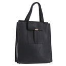 SAINT LAURENT Tote Bag Leather Black Auth ka5791-1