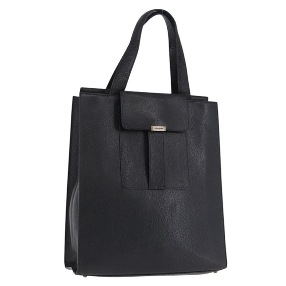 SAINT LAURENT Tote Bag Leather Black Auth ka5791