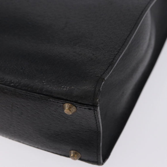 SAINT LAURENT Tote Bag Leather Black Auth ka5791