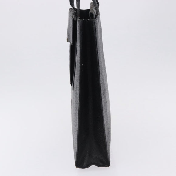 SAINT LAURENT Tote Bag Leather Black Auth ka5791