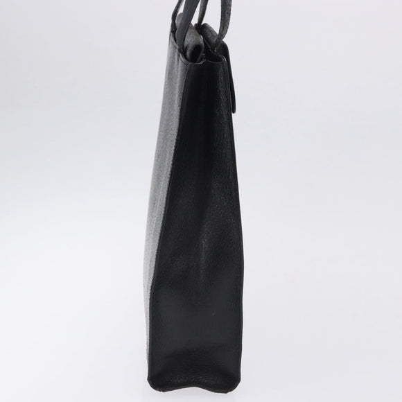 SAINT LAURENT Tote Bag Leather Black Auth ka5791