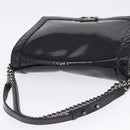 CHANEL Matelasse Boy Chanel Chain Bag Patent leather Black CC Auth ka5793V-6