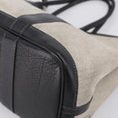 HERMES Garden Party PM Hand Bag Canvas 2way Gray Silver Auth ka5795-15
