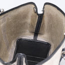 HERMES Garden Party PM Hand Bag Canvas 2way Gray Silver Auth ka5795-19
