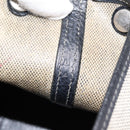 HERMES Garden Party PM Hand Bag Canvas 2way Gray Silver Auth ka5795-12
