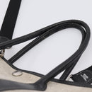 HERMES Garden Party PM Hand Bag Canvas 2way Gray Silver Auth ka5795-14
