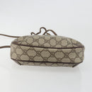GUCCI GG Supreme Web Sherry Line Bag PVC Beige Gold 156 02 066 Auth ka5796-10