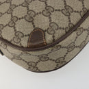 GUCCI GG Supreme Web Sherry Line Bag PVC Beige Gold 156 02 066 Auth ka5796-12