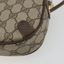 GUCCI GG Supreme Web Sherry Line Bag PVC Beige Gold 156 02 066 Auth ka5796-13