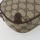 GUCCI GG Supreme Web Sherry Line Bag PVC Beige Gold 156 02 066 Auth ka5796-14