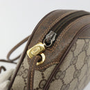 GUCCI GG Supreme Web Sherry Line Bag PVC Beige Gold 156 02 066 Auth ka5796-16