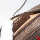 GUCCI GG Supreme Web Sherry Line Bag PVC Beige Gold 156 02 066 Auth ka5796-21