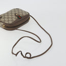 GUCCI GG Supreme Web Sherry Line Bag PVC Beige Gold 156 02 066 Auth ka5796-7