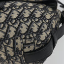 Christian Dior Trotter Canvas Saddle Oblique Jacquard Bag Navy Auth ka5797A-10