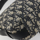 Christian Dior Trotter Canvas Saddle Oblique Jacquard Bag Navy Auth ka5797A-13