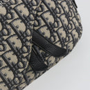 Christian Dior Trotter Canvas Saddle Oblique Jacquard Bag Navy Auth ka5797A-14
