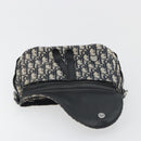 Christian Dior Trotter Canvas Saddle Oblique Jacquard Bag Navy Auth ka5797A-22