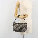 Christian Dior Trotter Canvas Saddle Oblique Jacquard Bag Navy Auth ka5797A-25