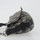Christian Dior Trotter Canvas Saddle Oblique Jacquard Bag Navy Auth ka5797A-5