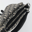 Christian Dior Trotter Canvas Saddle Oblique Jacquard Bag Navy Auth ka5797A-6