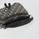 Christian Dior Trotter Canvas Saddle Oblique Jacquard Bag Navy Auth ka5797A-7