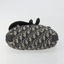 Christian Dior Trotter Canvas Saddle Oblique Jacquard Bag Navy Auth ka5797A-9
