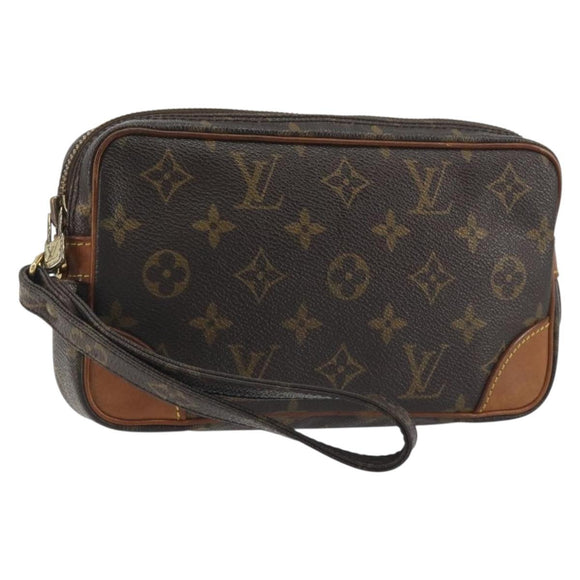 LOUIS VUITTON Monogram Marly Dragonne PM Clutch Bag M51827 LV Auth ka5798A