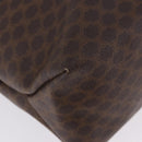 CELINE Macadam Canvas Tote Bag PVC Leather Brown Gold Auth ka5802-10