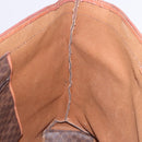 CELINE Macadam Canvas Tote Bag PVC Leather Brown Gold Auth ka5802-18