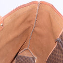 CELINE Macadam Canvas Tote Bag PVC Leather Brown Gold Auth ka5802-19