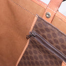 CELINE Macadam Canvas Tote Bag PVC Leather Brown Gold Auth ka5802-20