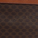 CELINE Macadam Canvas Tote Bag PVC Leather Brown Gold Auth ka5802-3