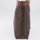 CELINE Macadam Canvas Tote Bag PVC Leather Brown Gold Auth ka5802-5